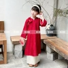 Áo Dài Tết Bé Gái Vải Lụa Vàng Ánh Kim Cao Cấp - Set Truyền Thống OH KIDS OH43 10