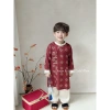 Áo Dài Tết bé trai 2.026 chất nhung mềm họa tiết hoa văn cổ điển, giảm giá 269k 5