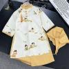 Áo dài Tết bé trai, bé gái cách tân 3D lụa chất kèm khăn đội đầu - Giảm 189k 8