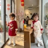 Áo Dài Tết Bé Trai Cách Tân Sang Trọng, Chất Tơ Mềm Mịn Thoáng Da 8-20kg