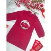 Áo dài Tết bé trai cách tân thêu vân hạc nhung dài tay Fullsize 175k 5