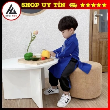 Áo dài tết bé trai cao cấp họa tiết xinh xắn, giá rẻ, FREESHIP, bán sỉ