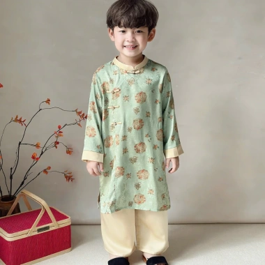 Áo Dài Tết Bé Trai CELINA BT6 Cách Tân Lụa Gấm Mềm Mịn Kèm Quần Giá 299.000 VNĐ 5 Áo Dài Tết Bé Trai CELINA BT6 Cách Tân Lụa Gấm Mềm Mịn Kèm Quần Giá 299.000 VNĐ 5