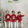 Áo Dài Tết Bé Trai KimchiBaby Vải Nhung Lì Cao Cấp Cách Tân AD26 11-30KG Không Kèm Quần - 119.900₫ 2