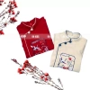 Áo dài tết bé trai màu đỏ kem thêu hạc mẫu OH KIDS OH25 - Giá 175.000 VND 6
