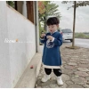 Áo dài Tết bé trai PT17 cách tân tafta mềm mịn thêu họa tiết cúc đính lịch thiệp 175k 2