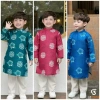 Áo dài Tết bé trai PT17 cách tân tafta mềm mịn thêu họa tiết cúc đính lịch thiệp 175k 3