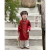 Áo dài Tết Beemo đồ Tết cho bé trai 9‑24kg – Lụa cát tường mượt, kèm quần lụa suông, chất liệu cao cấp, thiết kế sang trọng, giá giảm 234.000₫