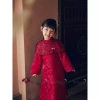 Áo dài Tết Bình Ngọ bé gái gấm UYỂN ÂN 2.026 Kakummi KM26-AD582 - Giá ưu đãi 749.000đ, thiết kế sang trọng 3