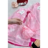 Áo dài tết cách tân bé gái 4 tà chất gấm lụa thêu hoa mềm mại: Giá ưu đãi 185.000đ 3