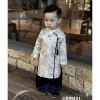 Áo dài Tết cách tân bé trai thêu ngựa lụa gấm 10-30kg - Tiệm Nhà Sam 109k 6
