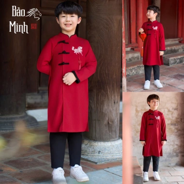 Áo dài tết cách tân Econice 2.025 cho bé trai, bé gái, size 4-12 tuổi, chỉ 309.000đ 8 Áo dài tết cách tân Econice 2.025 cho bé trai, bé gái, size 4-12 tuổi, chỉ 309.000đ 8