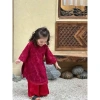 Áo Dài Tết Cách Tân Gấm Hoa Đỏ cho Bé Gái 10-30kg - Giảm còn 225k 5