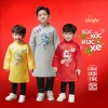 Áo dài tết cách tân hình Rồng mây Chippo cho bé trai 3‑12 tuổi, chất liệu thoáng mát, giá ưu đãi 236k