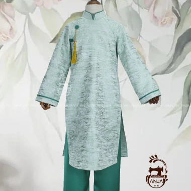 Áo dài Tết cao cấp cho bé trai & bé gái kèm quần lụa May ANJA - Giá 569k 4