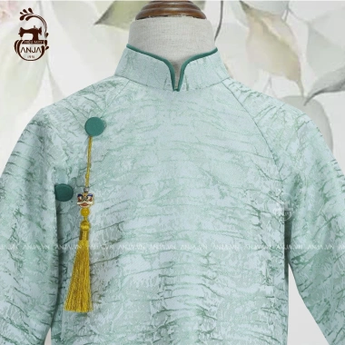 Áo dài Tết cao cấp cho bé trai & bé gái kèm quần lụa May ANJA - Giá 569k 5