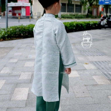 Áo dài Tết cao cấp cho bé trai & bé gái kèm quần lụa May ANJA - Giá 569k 9