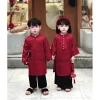 Áo dài Tết Cát Tường lụa gấm cho mẹ & bé, kèm quần đen Đậu Kids&Mom - 290k 4