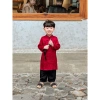 Áo dài Tết Cát Tường lụa gấm cho mẹ & bé, kèm quần đen Đậu Kids&Mom - 290k 9