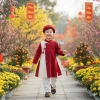 Áo dài tết đỏ cho bé trai 10-30kg - Rực rỡ ngày xuân, giảm giá 125.000 dong