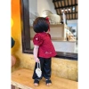 Áo Dài Tết Gấm Đỏ Tay Hoa Quần Lụa Set Sườn Xám Đỏ cho Mẹ & Bé HANNAHBABY 370k 9