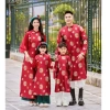 Áo Dài Tết Gia Đình Cao Cấp Màu Đỏ Truyền Thống và Hiện Đại Chụp Hình Yuripromax Giá 355.000₫