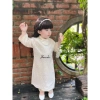 Áo Dài Tết Kem Kim Sa Sang Chảnh cho Mẹ và Bé 9-35kg - HANNAHBABY giá 440k 8