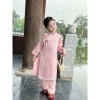 Áo dài tết Kids IU chất vải gấm tơ phố ánh sáng sang trọng, nhẹ nhàng size 16‑50kg 4