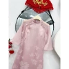 Áo dài tết Kids IU chất vải gấm tơ phố ánh sáng sang trọng, nhẹ nhàng size 16‑50kg 8