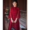Áo Dài Tết Nữ Cách Tân Suông Tay Lỡ Phối Màu Sắc Nổi Bật Thiết Kế Quý Phái Giảm tới 400k 5