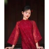 Áo Dài Tết Nữ Cách Tân Suông Tay Lỡ Phối Màu Sắc Nổi Bật Thiết Kế Quý Phái Giảm tới 400k 7