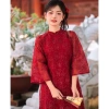 Áo Dài Tết Nữ Cách Tân Suông Tay Lỡ Phối Màu Sắc Nổi Bật Thiết Kế Quý Phái Giảm tới 400k 10