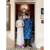 Áo dài Tết PT22 vàng tafta họa tiết lân, tay phối màu may mắn cho gia đình - 140.000 VND 6
