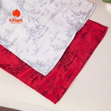 Áo Dài Tiệc Tết TIHON cho Bé Trai Gấm cao cấp 2 màu Họa tiết Tranh Thủy Mặc giảm còn 420.000đ 8