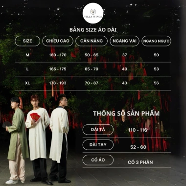 Áo dài trắng nam cổ gấm hoạ tiết - Thanh lịch, may mắn cho Tết 2.024