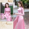 Áo Dài Trơn Bóng Truyền Thống Chaang ADC450 Vải Lụa Phi Vàng Cúc Đẹp Form Ôm Giá Rẻ 5