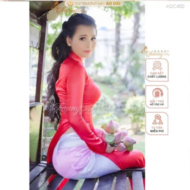 Áo Dài Trơn Bóng Truyền Thống Chaang ADC450 Vải Lụa Phi Vàng Cúc Đẹp Form Ôm Giá Rẻ 6 Áo Dài Trơn Bóng Truyền Thống Chaang ADC450 Vải Lụa Phi Vàng Cúc Đẹp Form Ôm Giá Rẻ 6
