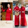 Áo dài truyền thống màu đỏ Chaang ADC591 - May sẵn vải lụa Mỹ tươi đẹp, 261.124 VND