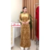 Áo Dài Truyền Thống Mẹ Trung Niên Set 2 Tà Nhung Hoa Co Giãn, Cổ Cao 2cm Vitaly - 88.000 8