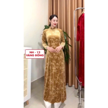 Áo Dài Truyền Thống Mẹ Trung Niên Set 2 Tà Nhung Hoa Co Giãn, Cổ Cao 2cm Vitaly - 88.000 8 Áo Dài Truyền Thống Mẹ Trung Niên Set 2 Tà Nhung Hoa Co Giãn, Cổ Cao 2cm Vitaly - 88.000 8