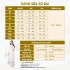 Áo Dài Truyền Thống Nữ Cổ Cao Tím Cà Nhạt Đính Ngọc, Lụa Thạch Anh C2 – 240k 3