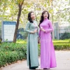 Áo dài truyền thống tím hoa cà hồng Chaang May ADC592, lụa 4 tà co giãn, giảm 20% 6