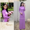Áo dài truyền thống tím hoa cà hồng Chaang May ADC592, lụa 4 tà co giãn, giảm 20% 9