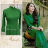 Áo Dài Xanh Lá Truyền Thống ADC591 Lụa Thái Cổ Sen Cao Tay Dài Giá 261k - May Sẵn 5