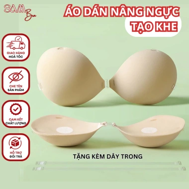 Áo Dán SamBra Nâng Ngực Tạo Khe Móc Cài Trước, Mút Dày 3‑6cm, Tặng Dây Trong Chống Tụt – Giá 75.000 Áo Dán SamBra Nâng Ngực Tạo Khe Móc Cài Trước, Mút Dày 3‑6cm, Tặng Dây Trong Chống Tụt – Giá 75.000