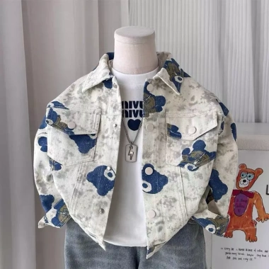 Áo Denim bé trai 2-6 tuổi mùa xuân thoáng mát, nhẹ khí, phiêu lưu Malaysia