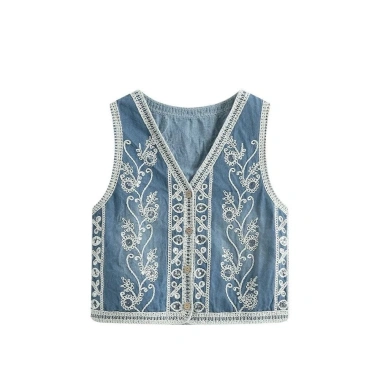 Áo denim thêu sequin style Trung Quốc – Vest nữ không tay đa năng, thời trang 7 Áo denim thêu sequin style Trung Quốc – Vest nữ không tay đa năng, thời trang 7