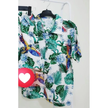 Áo đi biển cây dừa cho gia đình – Áo sơ mi nam nữ, vải nhẹ thoáng mát, giảm giá 58.500₫ | Trang Tươi Shop 5