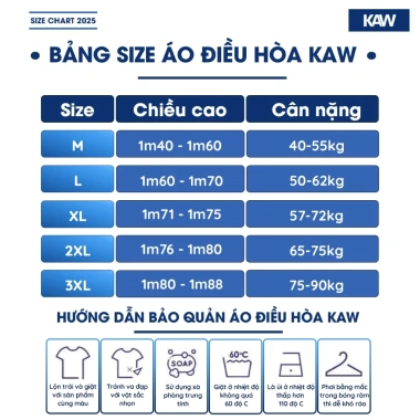 Áo điều hòa KAW cao cấp, UV, chống nóng, quạt làm mát, pin trâu 12h - 1.978.000₫ 9