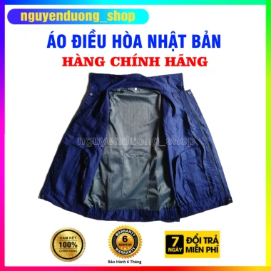 Áo Điều Hòa Nhật Bản 12V Pin 50.000mAh - Quạt Gió Làm Mát, Chống Nắng, Bảo Hộ Lao Động Nam Nữ